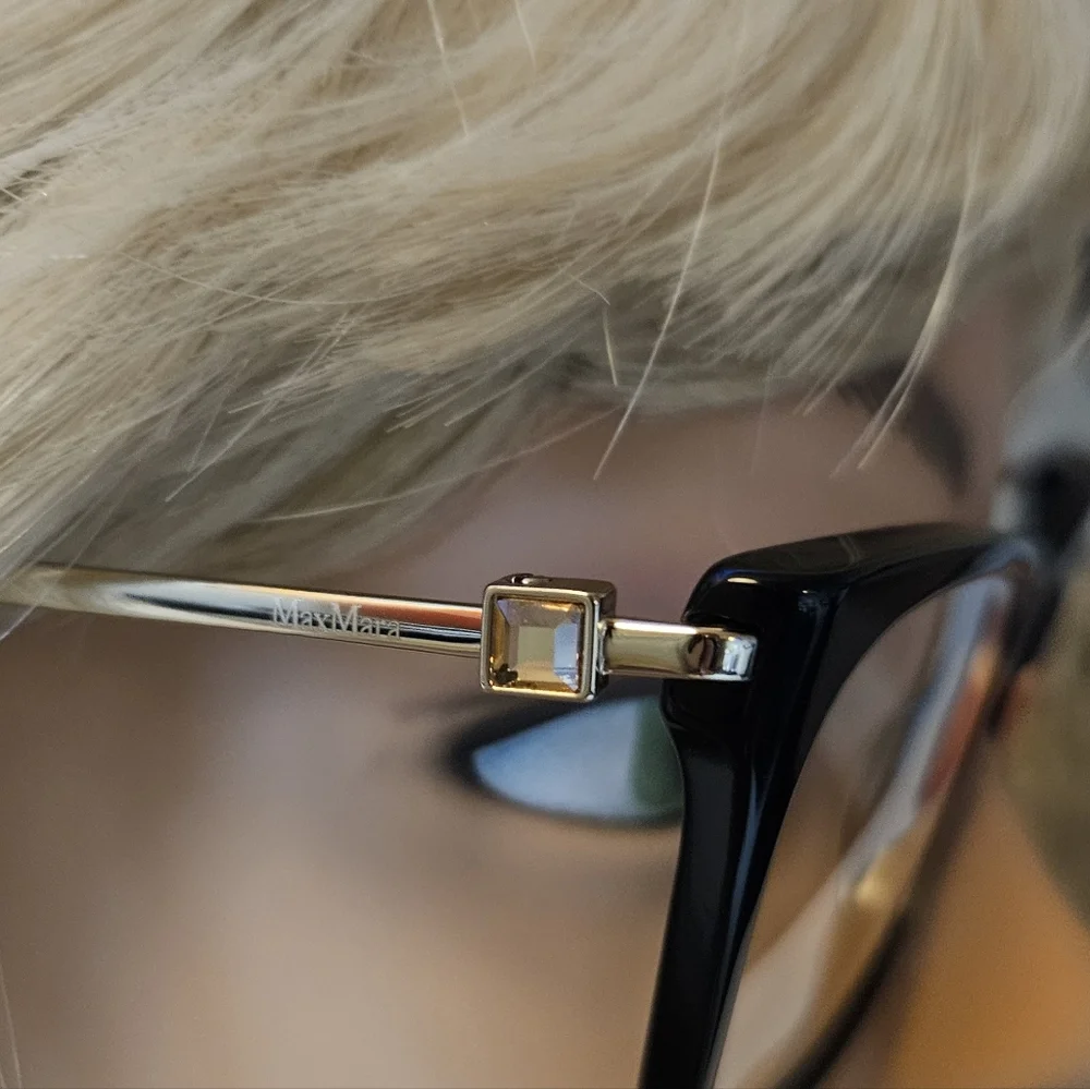 MaxMara Elegant Black & Gold Rx Glasses